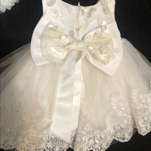 Bow Dreams Designed by hong - Ivory Flower Girl/Formal Dress w/Removable Bow 3-6 - Picture 8 of 12